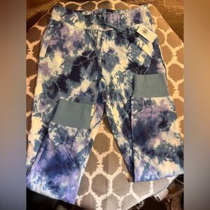 Old Navy Girls LG10/12 Blue and Purple Tie-Dye Joggers NWT back to school summer